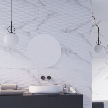 Faianta Fanal Carrara Prisma RC Rectificata Mata 31.6 x 90 cm