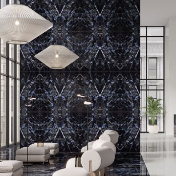 Gresie Fanal Chile Black SShine Bookmatch B, RC Rectificata Lucioasa 60 x 120 cm