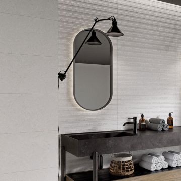 Faianta Fanal Madison White RC Rectificata Mata 31.6 x 90 cm