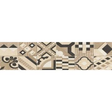 Mostra Faianta Emigres Dover Foro Biege RC Rectificata Lucioasa 25 x 75 cm