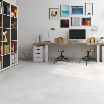 Gresie Alaplana Portelanata Johnstone White RC MT 60x120 cm 8435433569947