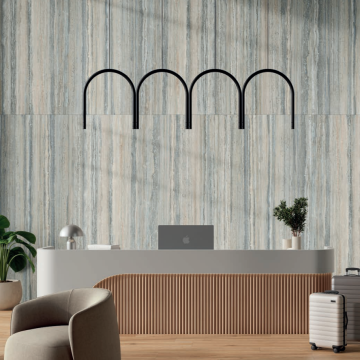 Gresie tip placa Alaplana Maxitech Ocean Blue RC Rectificata Mata 120x280 cm grosime 6 mm