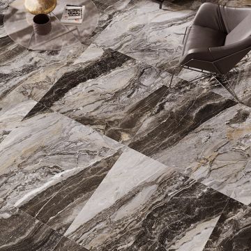 Gresie Fanal Orobico Black SShine RC Rectificata Lucioasa 90 x 90 cm