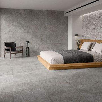Gresie Alaplana Portelanata Structech Portland Dark Grey RC MT 60x120 cm 8435609369760