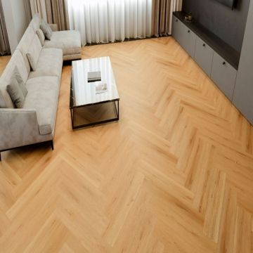Parchet SPC Herringbone Bigger5 Lion 7 mm Stejar ton mediu REAFCL009