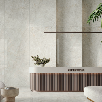 Gresie tip placa Alaplana Maxitech Taj Mahal Cream RC Rectificata Lucioasa 120x280 cm grosime 6 mm