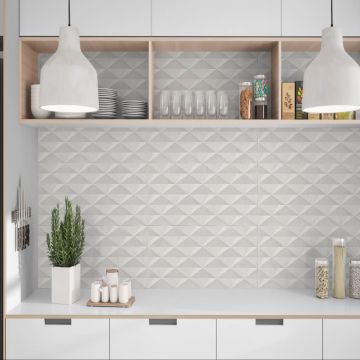 Faianta Emigres Dover Urbe Blanco RC Rectificata Lucioasa 25 x 75 cm