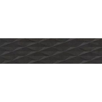 Mostra Faianta Emigres Dover Urbe Negro RC Rectificata Lucioasa 25 x 75 cm