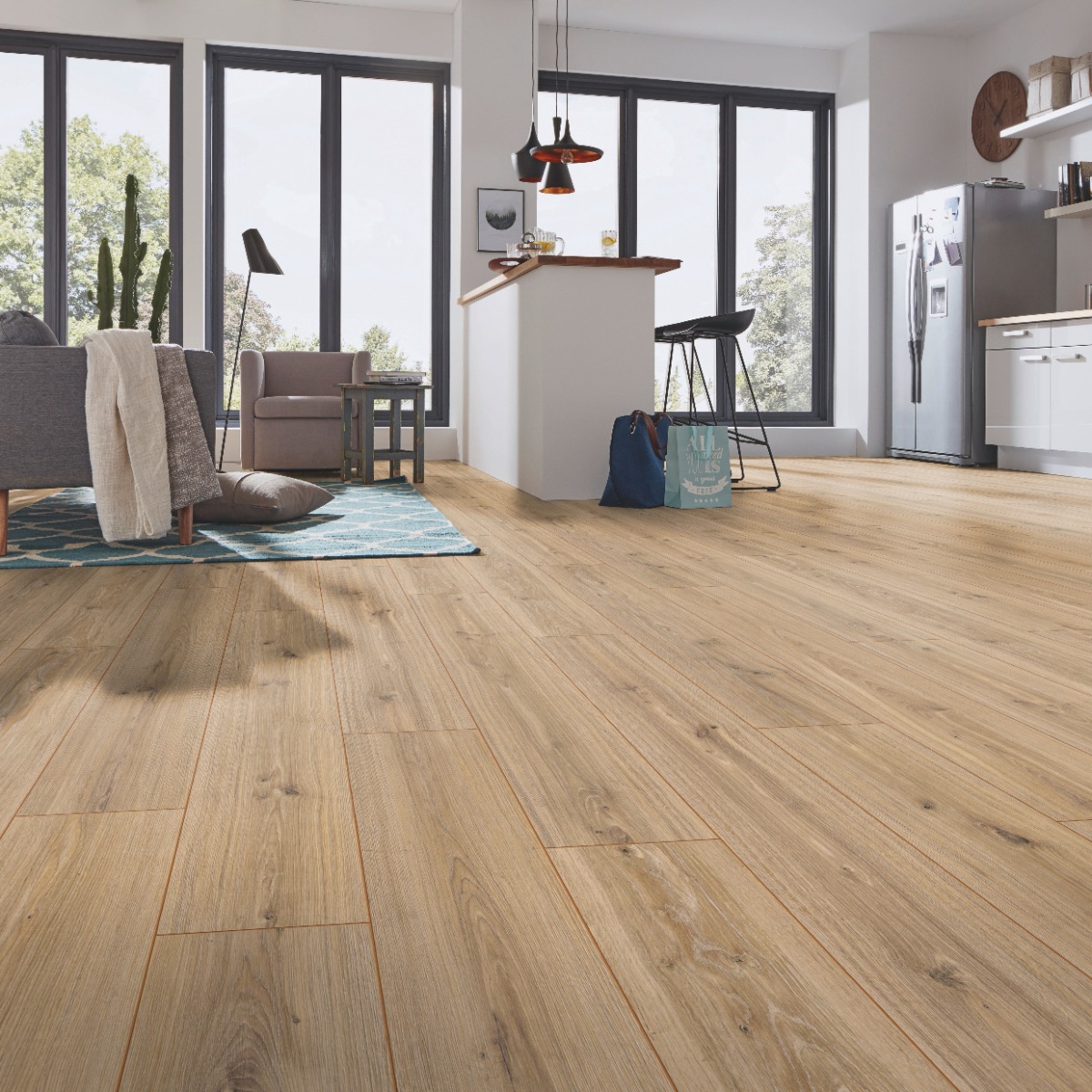 Parchet stejar laminat Kronotex Robusto 12 mm ton mediu D3073
