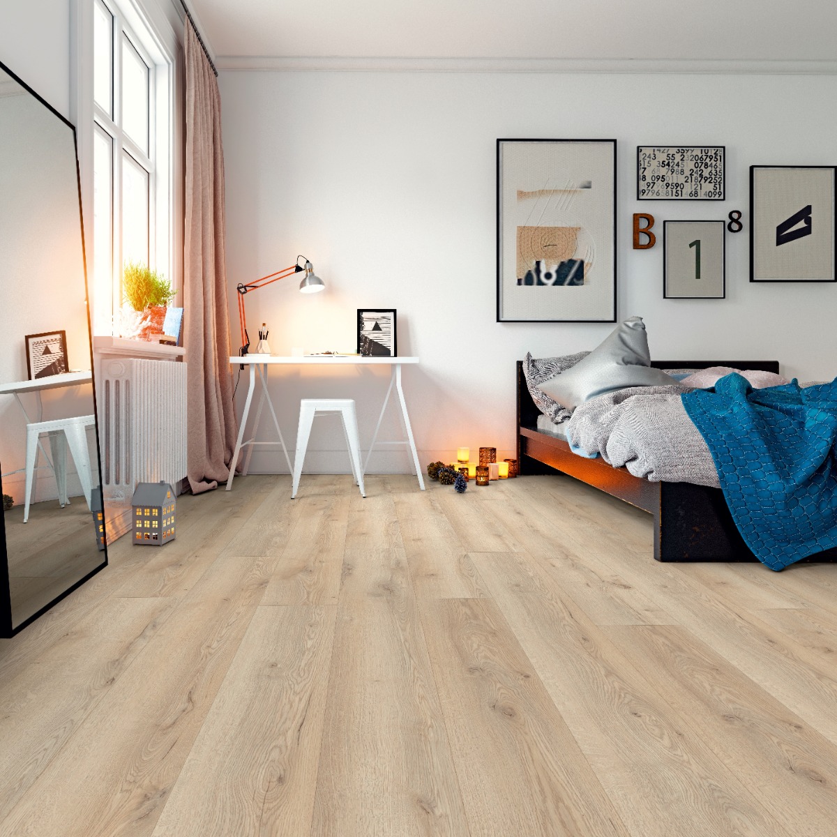 Parchet laminat Kronotex Mammut Plus 10 mm Stejar ton deschis D40772