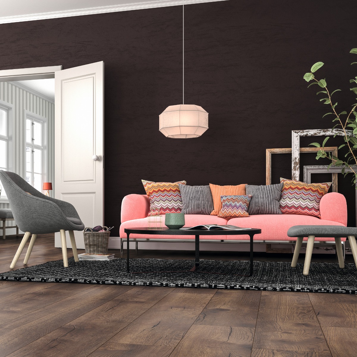 Parchet laminat 8 mm stejar Kronotex Exquisit Plus ton inchis D4766