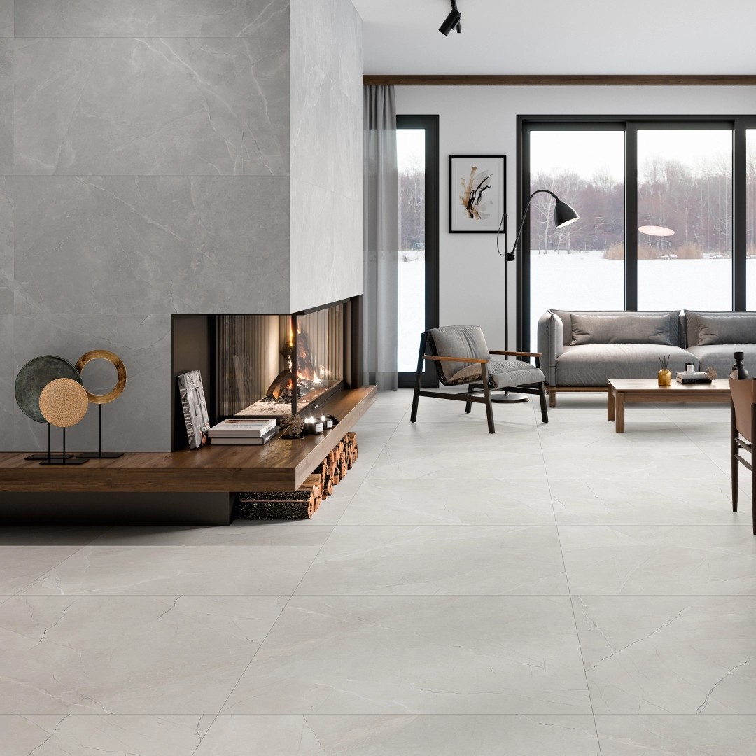 Gresie Alaplana Portelanata Dalkey Gris RC SAT 60x120 cm