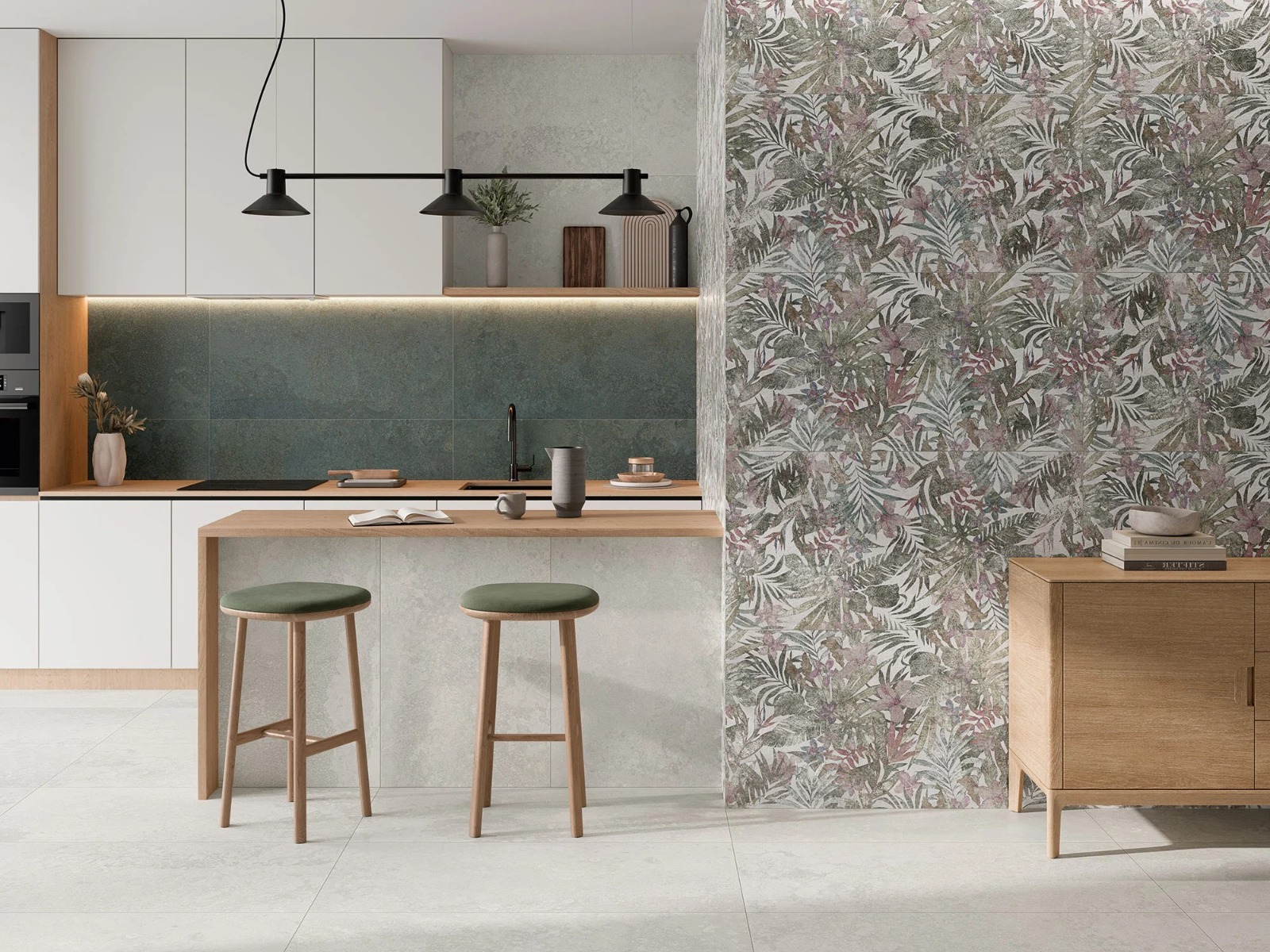 Faianta Durstone Flower White RC Rectificata Mata 60 x 120 cm