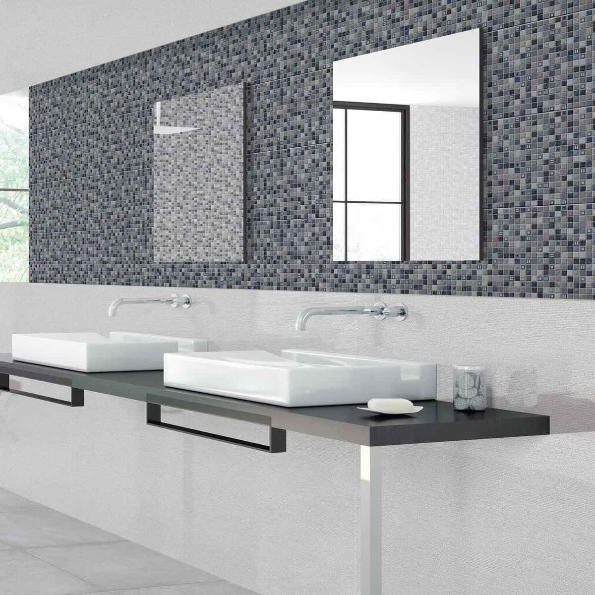Faianta Emigres Glass Azul RC Rectificata Lucioasa 25 x 75 cm
