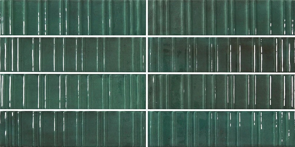 Gresie tip decor Durstone Concept Imagine Green Portelanata Lucioasa 6x25 cm