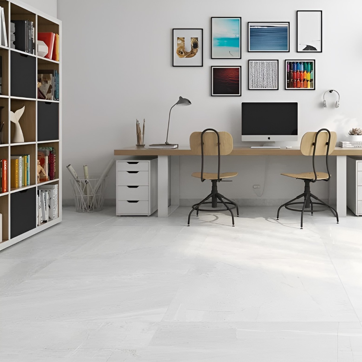 Gresie Alaplana Portelanata Johnstone White RC MT 60x120 cm 8435433569947