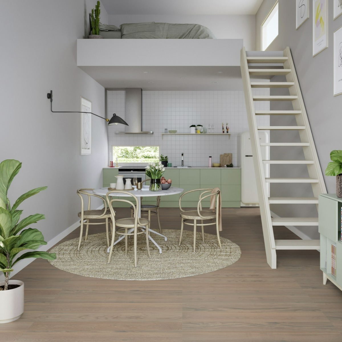 Parchet lemn triplustratificat stejar Step Oak Royal Grey 1000x164x14 mm
