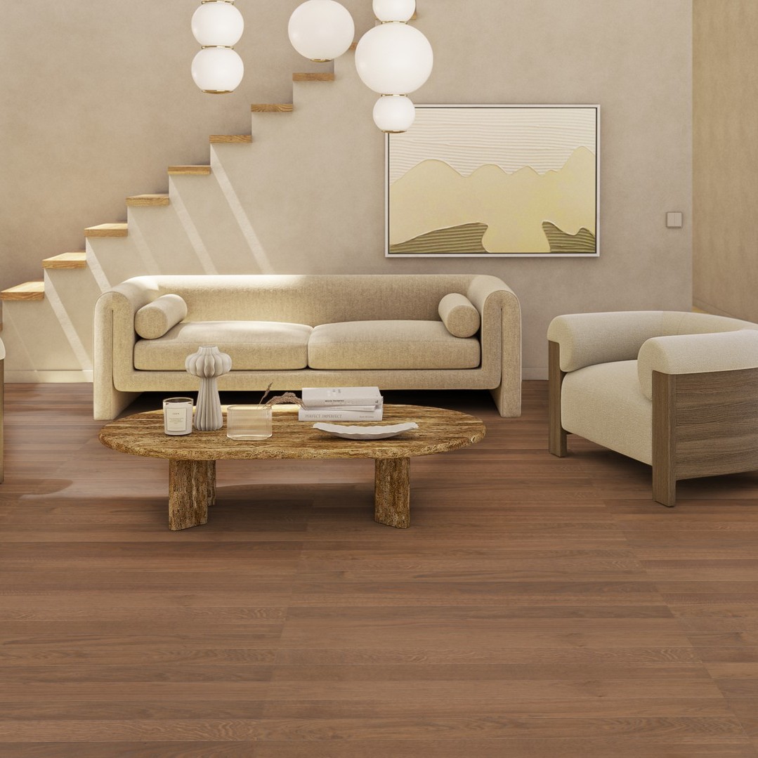 Parchet lemn triplustratificat stejar Rumba Oak Lava 1200x120x14 mm