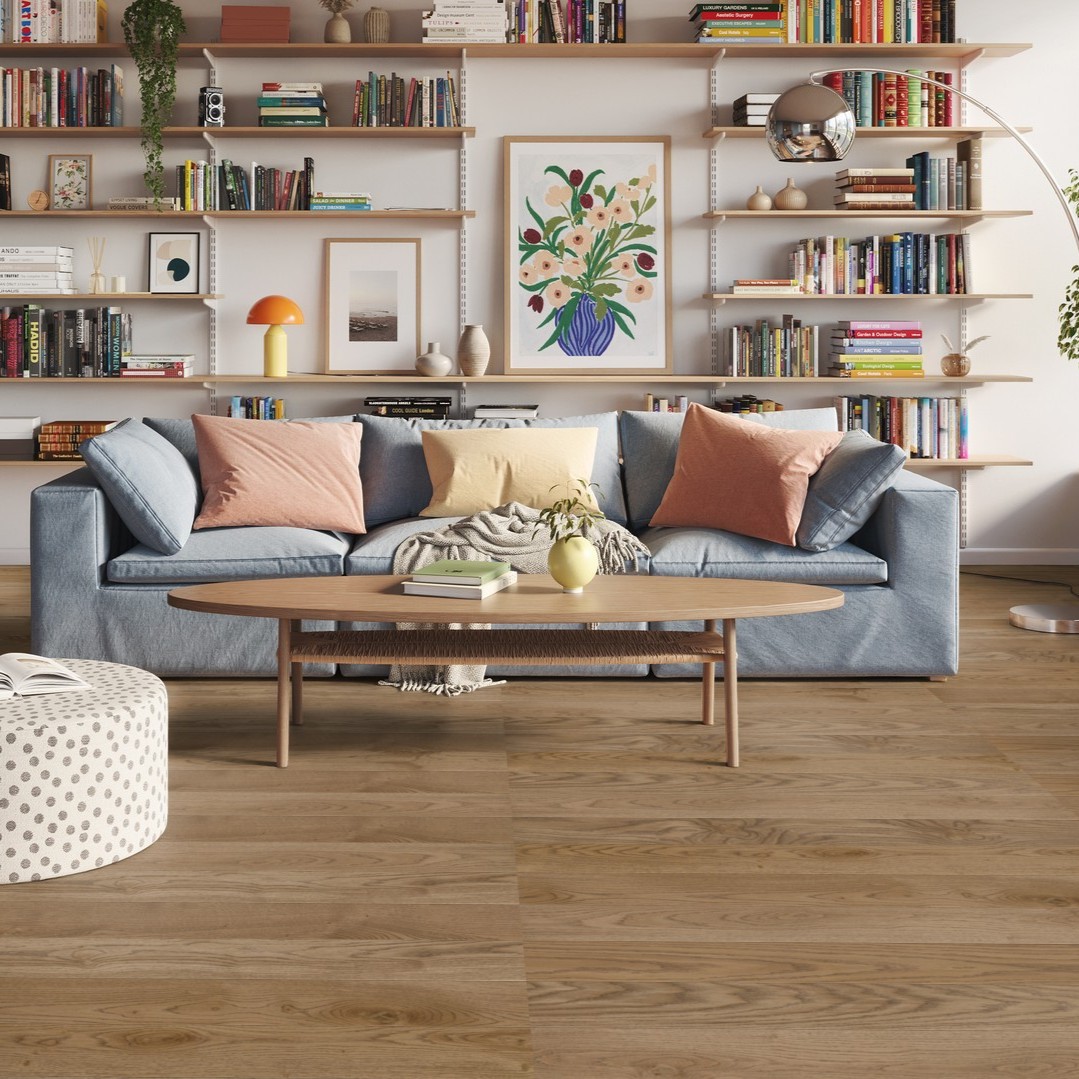 Parchet lemn triplustratificat stejar Rumba Oak Copper 1200x120x14 mm