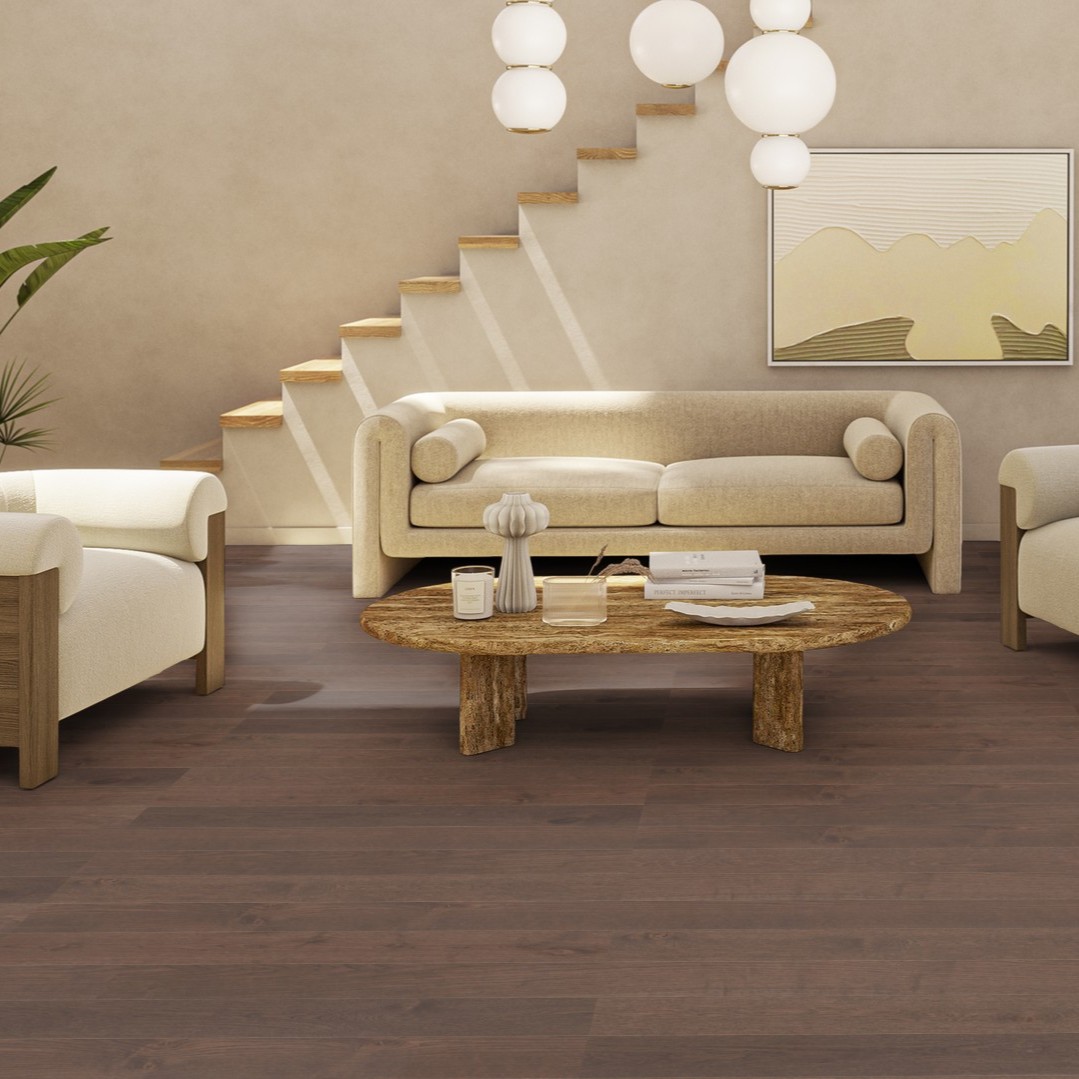 Parchet lemn triplustratificat stejar Step Oak Baron Brown 1000x164x14 mm