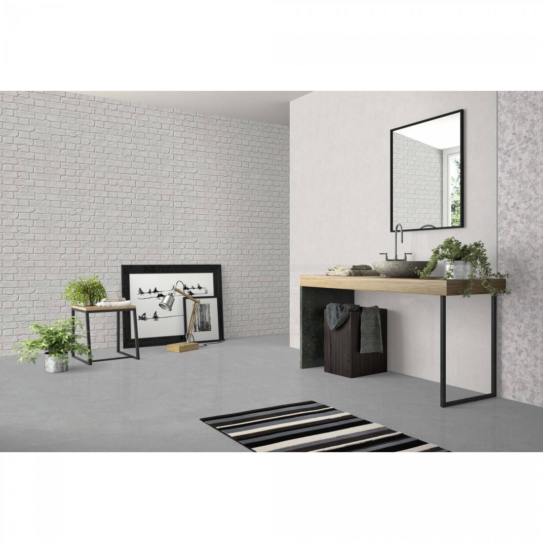 Faianta Emigres Microcemento Blanco PR RC Rectificata Satinata 30 x 90 cm
