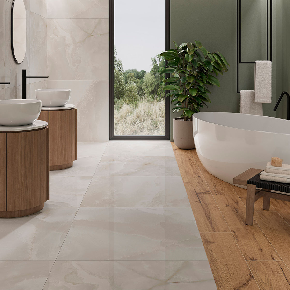 Gresie Fanal Onix Blanco RC Rectificata Lucioasa 60 x 120 cm