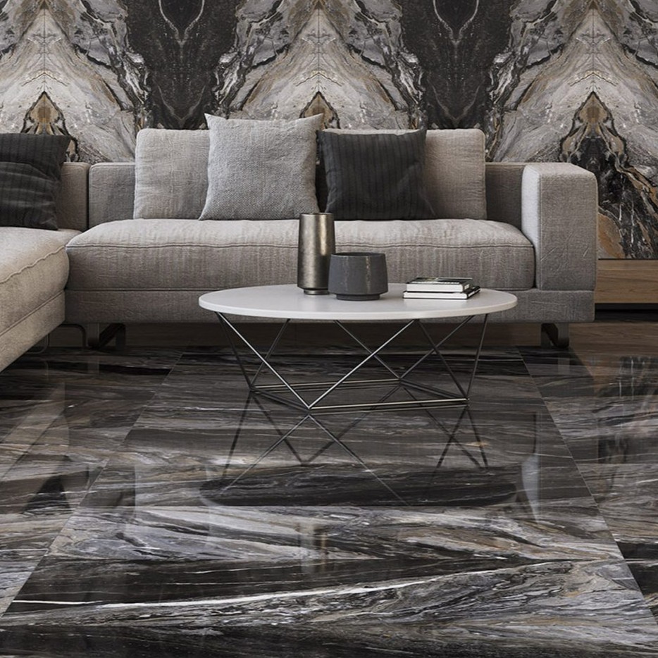 Gresie Fanal Orobico Black SShine RC Rectificata Lucioasa 60 x 120 cm