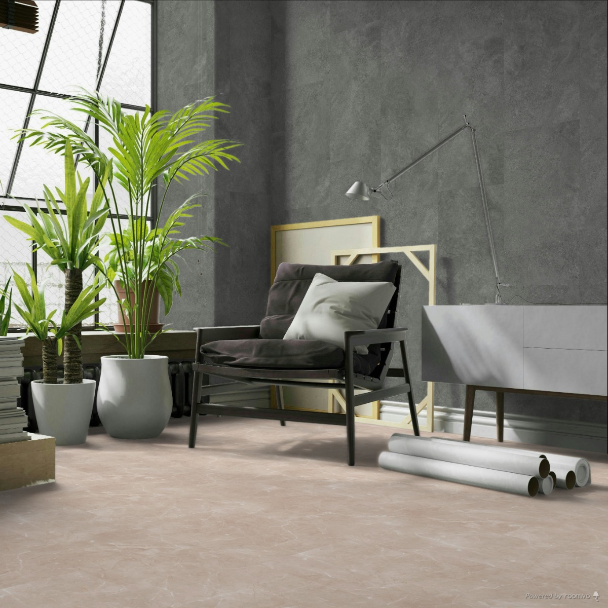 Placa perete SPC The Wall Stone 4 mm Piatra ton mediu P3003