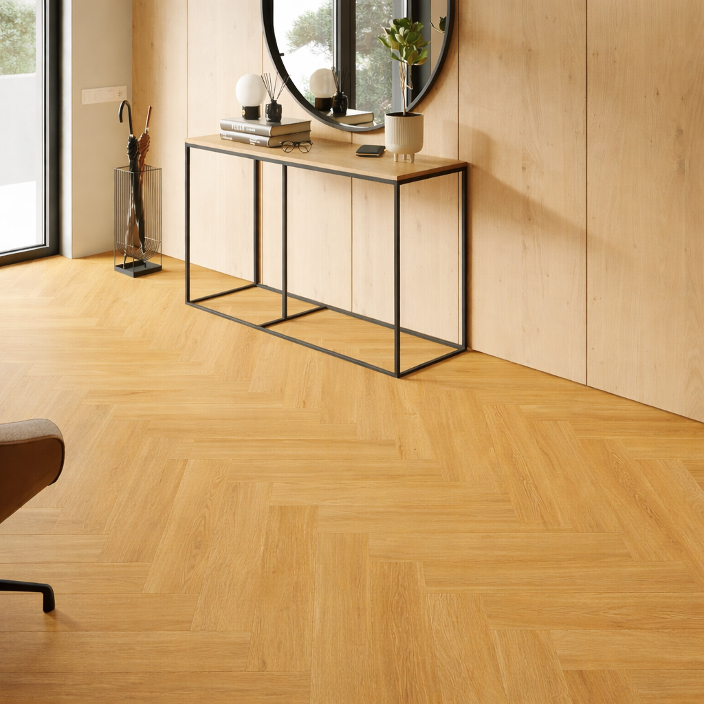 Parchet SPC The Floor Herringbone 6 mm Stejar ton deschis P6004