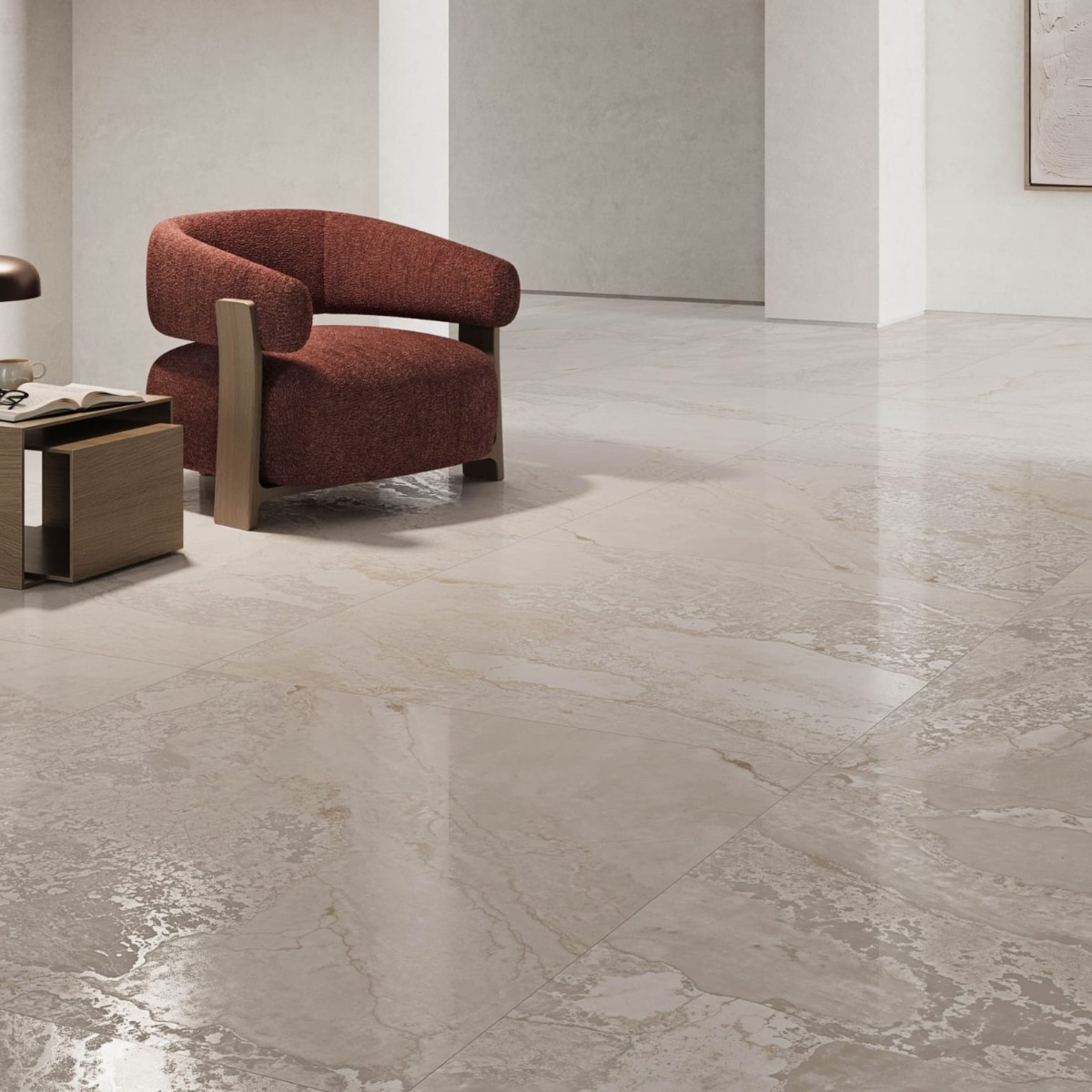 Gresie Fanal Planet Crema Metal Soft RC Rectificata Satinata 90 x 90 cm