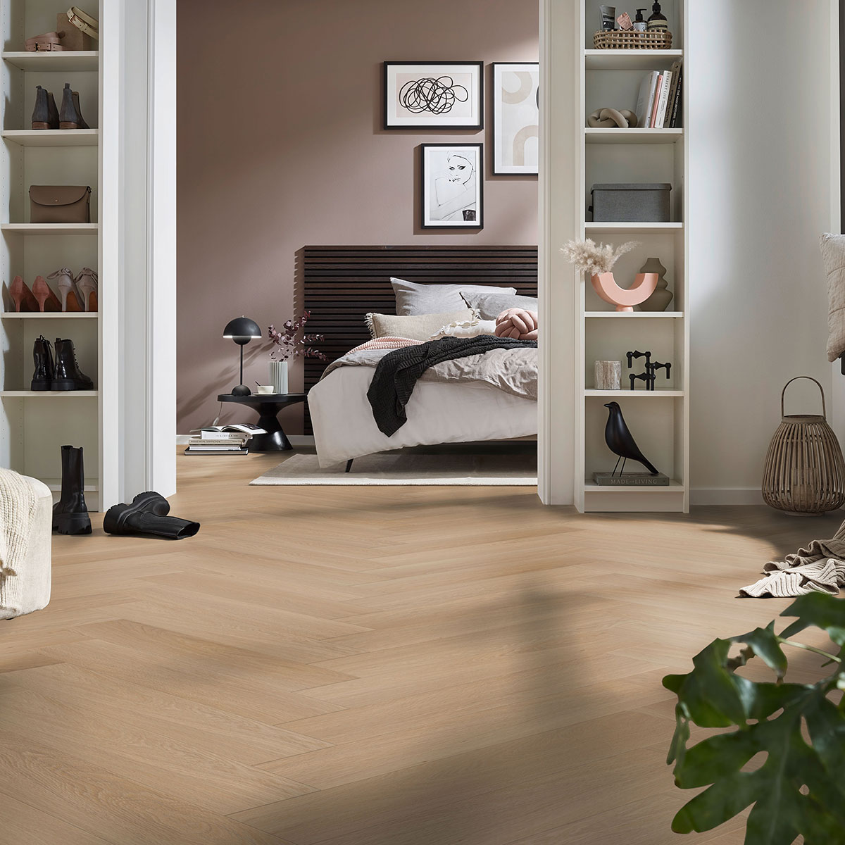 Parchet SPC 6 mm Corepel Swiss Krono herringbone Nature Oak S41512