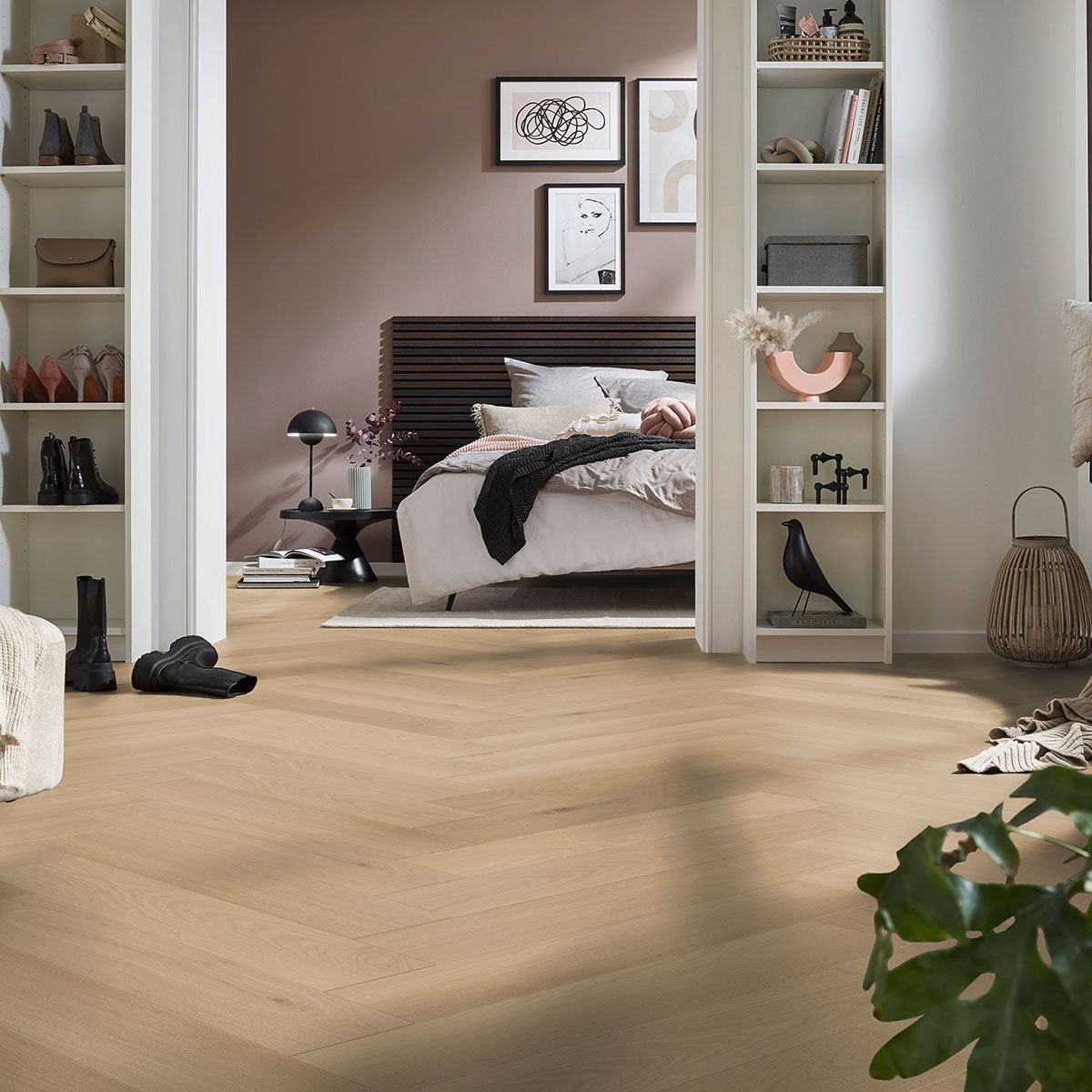 Parchet SPC 6 mm Corepel Swiss Krono herringbone Pure Oak S41542