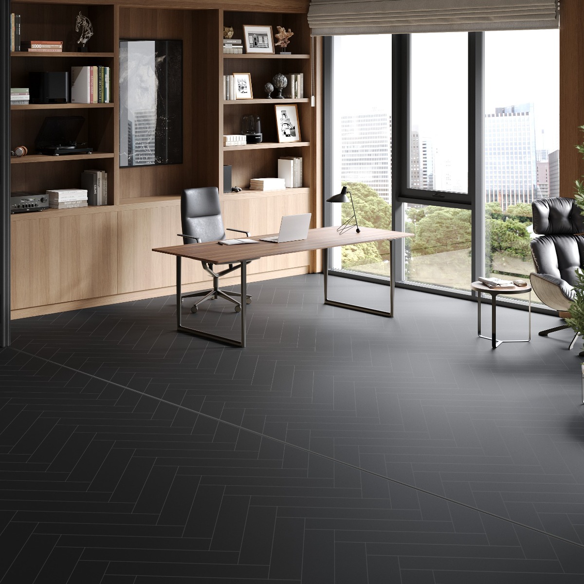 Parchet SPC The Floor Herringbone 6 mm Stejar ton inchis U190