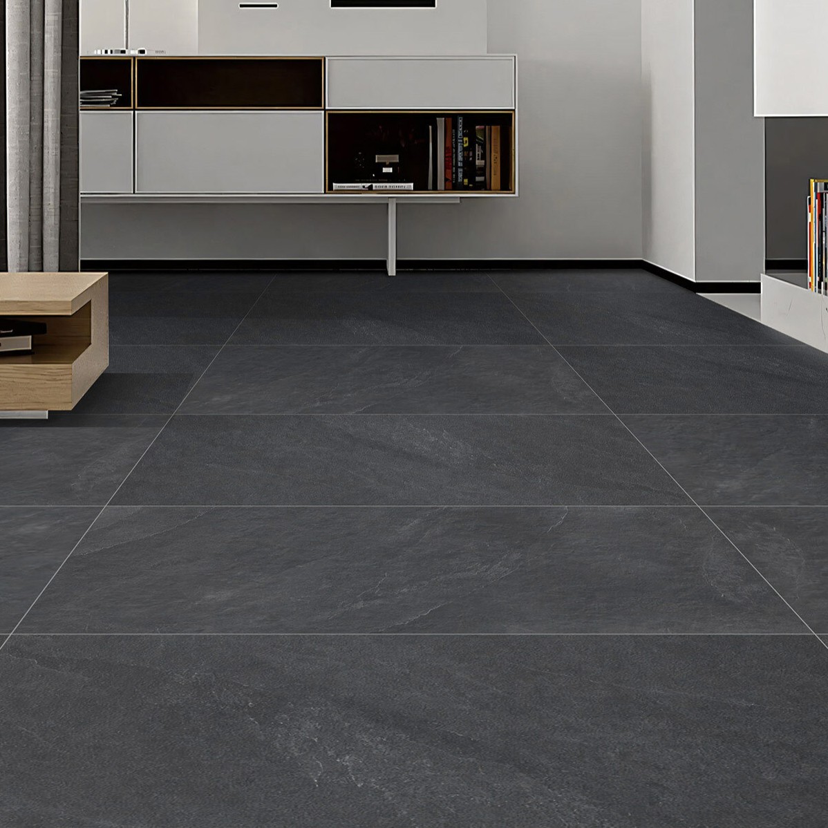 Gresie Alaplana Verbier Black RC MT 60 x 120 cm
